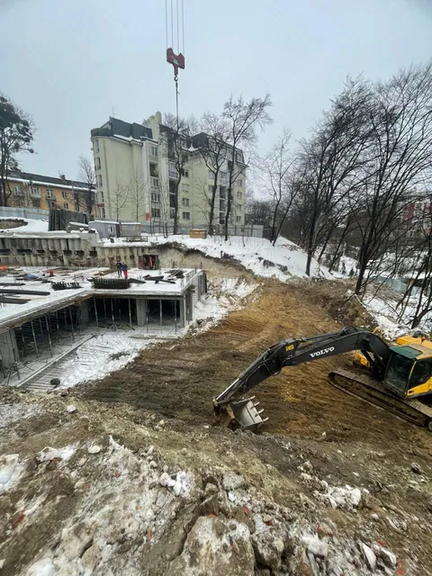 Багатофункційна будівля на Пасічній: фото з будмайданчика, Лютий 2026
